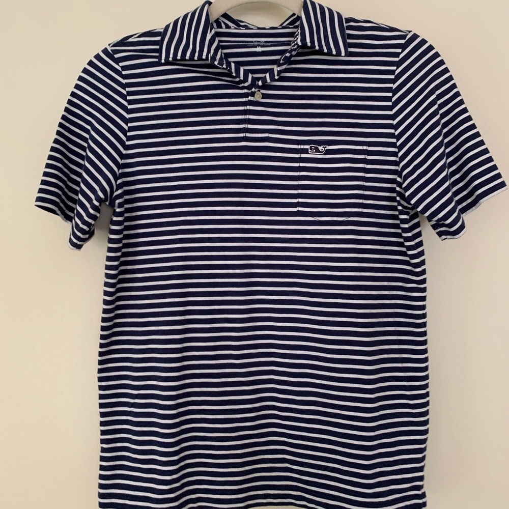 Boys Size Medium Vineyard Vines Striped Polo